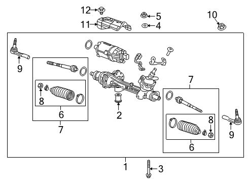 2018 Chevrolet Cruze Steering Column & Wheel, Steering Gear & Linkage Inner Tie Rod Adjust Nut Diagram for 13455602