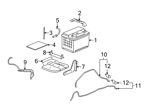 2006 Chevrolet Corvette Battery Cable Asm-Battery Negative Diagram for 20785990