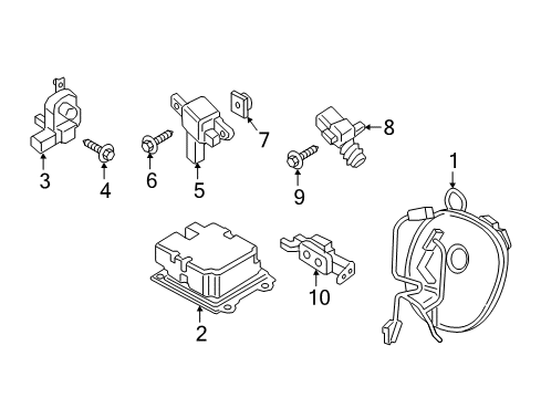 2020 Lincoln Continental Air Bag Components Clock Spring Diagram for JD9Z-14A664-A