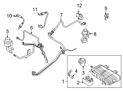 2010 Ford Fusion EGR System Connector Tube Diagram for AE5Z-9J285-F