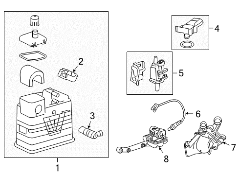 2012 Buick Regal Powertrain Control Pump Asm-Secondary Air Injection (W/ Bracket) Diagram for 12634644