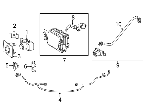 2020 Lexus RX350L Cruise Control Sensor, Ultrasonic Diagram for 89341-33220-E3