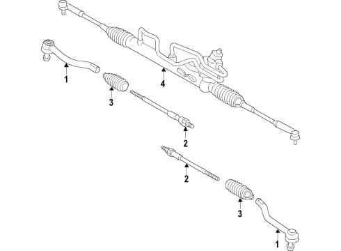 2021 Nissan Murano P/S Pump & Hoses, Steering Gear & Linkage Hose ASY Pump Diagram for 49710-5AA0B