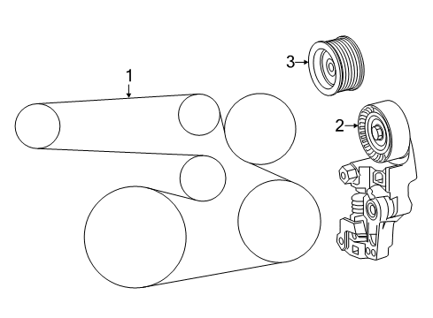 2020 Lexus NX300 Belts & Pulleys Fan & Alternator V Belt Diagram for 90916-02727