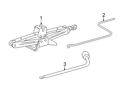 2015 Toyota Prius V Jack & Components Jack Assembly Diagram for 09111-50080