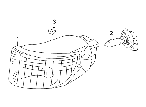 2001 Toyota RAV4 Bulbs Retainer Diagram for 81226-42020
