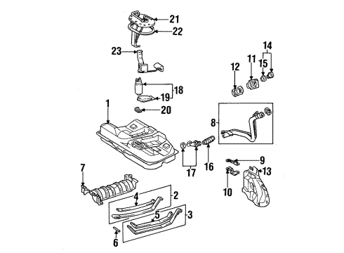 1999 Toyota Avalon Senders Pipe Sub-Assy, Fuel Tank Inlet Diagram for 77201-41030