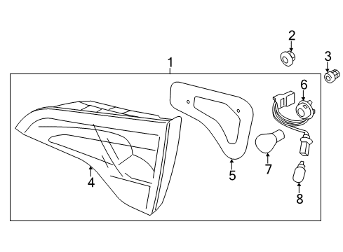 2014 Kia Sorento Combination Lamps Lamp Assembly-Rear Combination Diagram for 924061U500