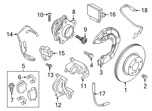 2019 BMW X4 Rear Brakes WHEELSPEED SENSOR Diagram for 34526895659