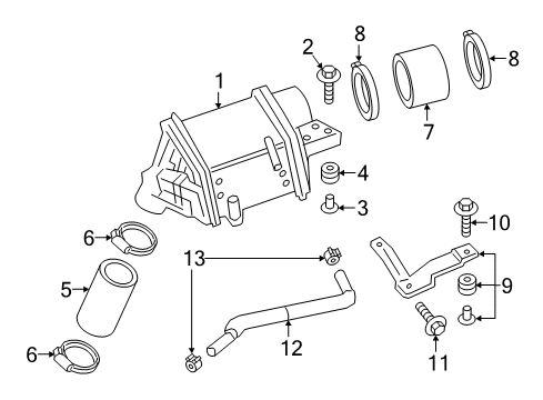 2022 INFINITI Q50 Intercooler Hose Air Inlet Diagram for 14463-5CA0A