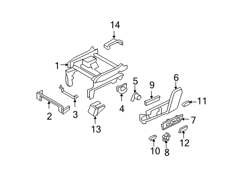 2011 Ford Expedition Power Seats Actuator Diagram for 7L1Z-78610C00-A