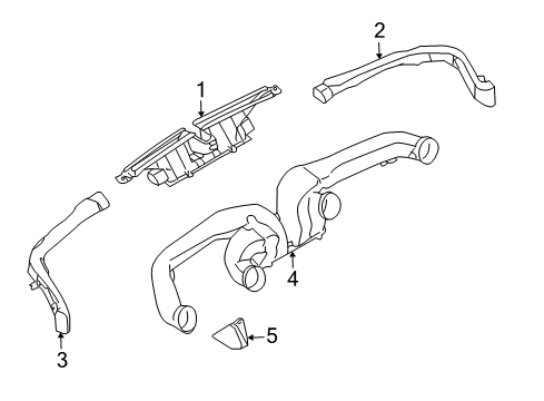 2016 Nissan GT-R Ducts Kit-Forced Vent Diagram for 27850-EH10A