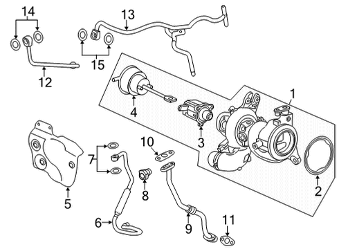 2021 Chevrolet Trax Turbocharger & Components Turbocharger Diagram for 25204172
