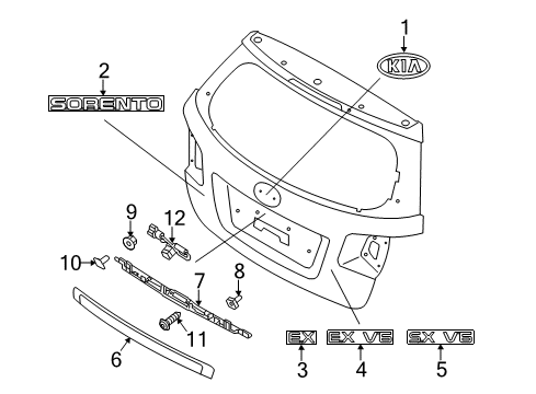 2011 Kia Sorento Parking Aid Unit Assembly-Rpas Diagram for 957001U000CA