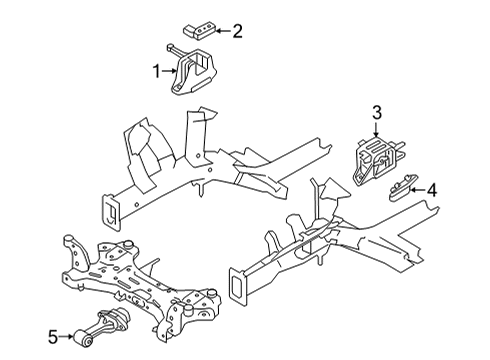 2021 Hyundai Elantra Automatic Transmission Bracket-Engine MTG Support Diagram for 21825-AA100