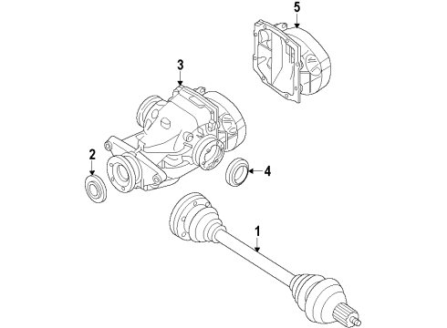 2011 BMW 740i Rear Axle, Differential, Drive Axles, Propeller Shaft Automatic Gearbox Drive Shaft Diagram for 26107614652