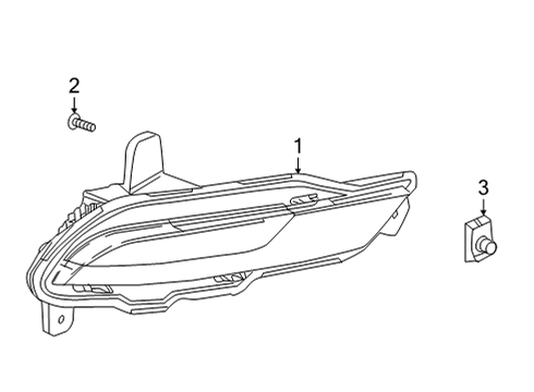 2021 Buick Encore GX Backup Lamps Back Up Lamp Diagram for 42716019