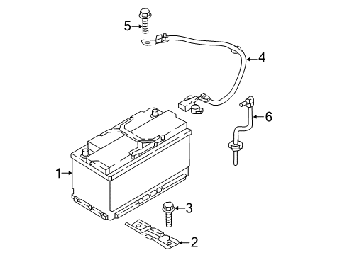 2018 Kia Stinger Battery Bracket-Battery Mounting Diagram for 37160J5000