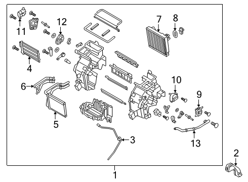 2020 Hyundai Kona A/C & Heater Control Units Heater Control Assembly Diagram for 97250-J9400-TMT