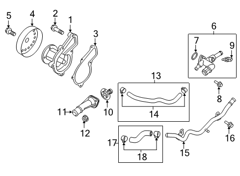 2018 Hyundai Elantra GT Powertrain Control Gasket-Water Pump Diagram for 251242E000