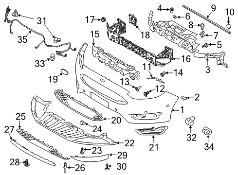 2015 Ford Focus Parking Aid Module Diagram for CJ5Z-15K866-D