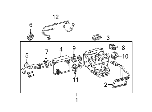 2009 Lexus GS350 Air Conditioner Hose, Suction Diagram for 88712-30160