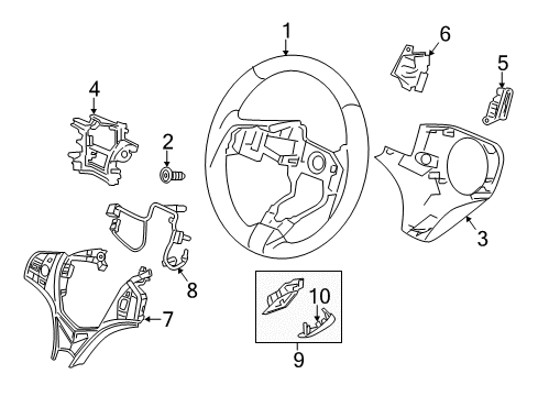 2014 Acura RLX Cruise Control System Radar Sub-Assembly Diagram for 36802-TY3-A01