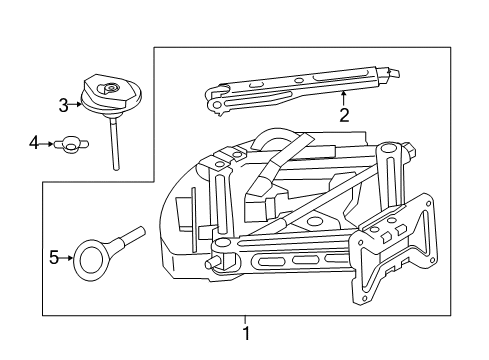 2019 Ford Explorer Jack & Components Jack Assembly Diagram for FB5Z-17080-C