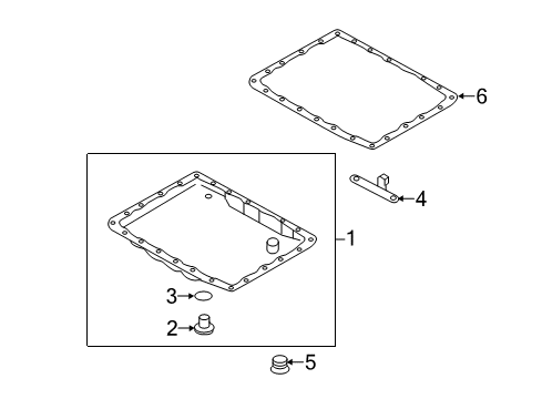 2011 Infiniti M56 Automatic Transmission Bolt Diagram for 31361-1XJ0A