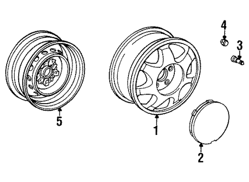 1997 Lexus GS300 Wheels Wheel, Disc Diagram for 42611-3A010