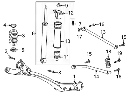 2020 Buick Encore GX Rear Suspension, Suspension Components Lateral Arm Diagram for 42708094