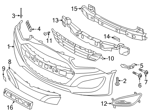 2013 Hyundai Genesis Coupe Front Bumper Bracket-Front Bumper Side Support, LH Diagram for 86513-2M300