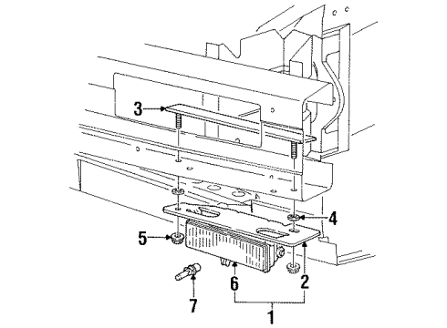 1993 Oldsmobile Achieva Fog Lamps Lamp Asm-Front Fog Diagram for 16524968