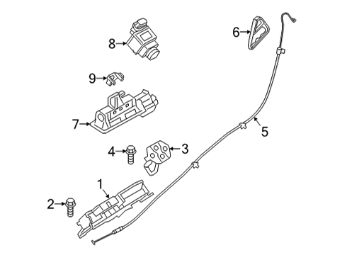 2021 BMW M235i xDrive Gran Coupe Trunk BOWDEN CABLE, EMERGENCY UNLO Diagram for 51247487041