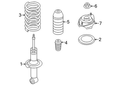 2022 Toyota GR86 Struts & Components - Rear Strut Diagram for SU003-09578