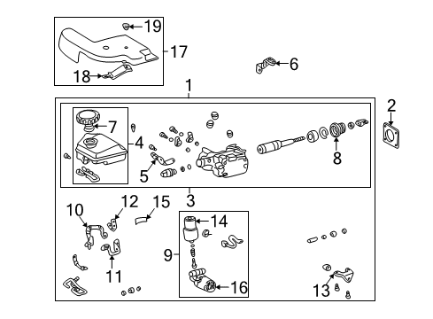 2010 Lexus SC430 Hydraulic System Reservoir Sub-Assy, Brake Master Cylinder Diagram for 47220-30130