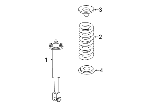 2010 Cadillac CTS Shocks & Components - Rear Spring-Rear Diagram for 25982092