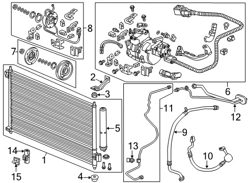 2013 Honda Civic Switches & Sensors Pipe, Receiver Diagram for 80341-TT1-A01