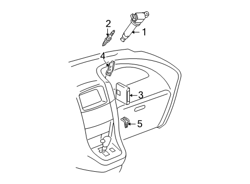 2005 Toyota Camry Ignition System ECM Diagram for 89661-06B31-84