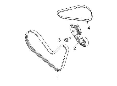 2010 Ford Escape Belts & Pulleys Belt Tensioner Bolt Diagram for -W503297-S437