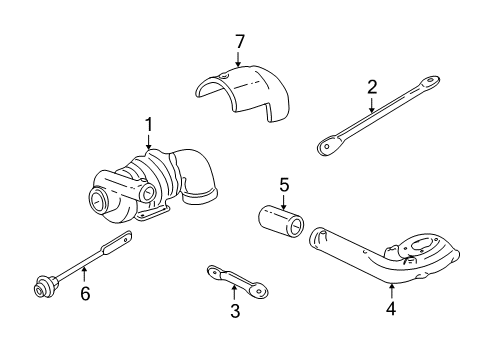 1995 GMC K1500 Turbocharger Turbocharger Kit, Engine Diagram for 12512988