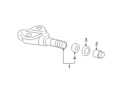 2016 Honda Pilot Tire Pressure Monitoring TPMS Sensor Assembly Diagram for 42753-T6N-E03