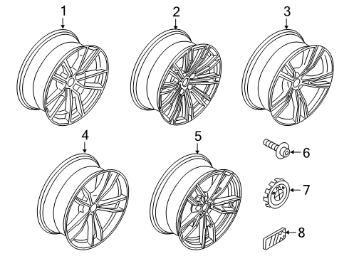 2022 BMW 330i Wheels Light Alloy Rim Ferricgrey Diagram for 36116883523