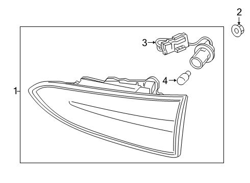 2020 Hyundai Santa Fe Bulbs Rear Combination Inside Holder & Wiring Diagram for 92492-S2000