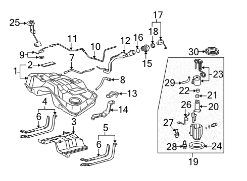 2008 Lexus IS F Fuel Supply Sensor Assy, Acceleration Diagram for 78110-53110