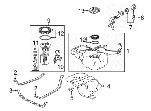 2018 Honda Ridgeline Fuel Supply TANK, FUEL Diagram for 17044-T6Z-A01