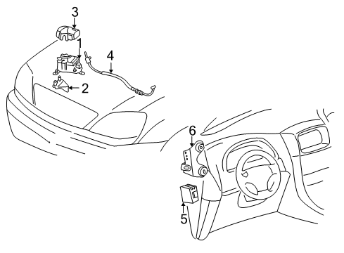 2003 Toyota Highlander Cruise Control System Computer Assy, Cruise Control Diagram for 88240-48050