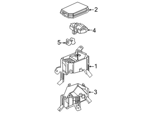 2020 Toyota Highlander Fuse & Relay Lower Cover Diagram for 82663-0E090