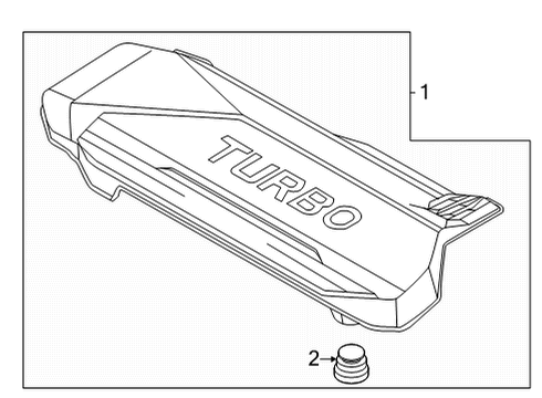 2020 Hyundai Sonata Engine Appearance Cover Engine Cover Assembly Diagram for 292402M800