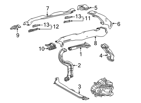 2021 Toyota Sienna Ducts Sealing Strip Diagram for 55872-08020